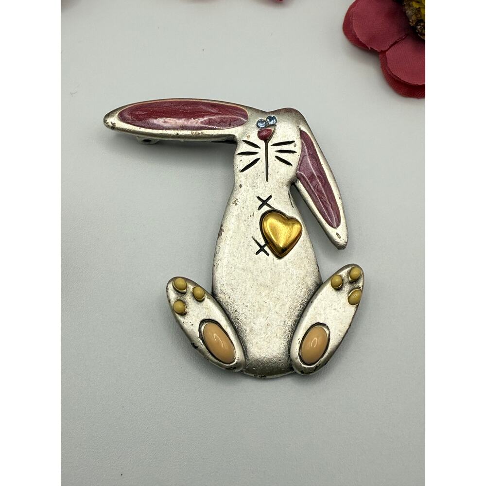 Vintage AJMC BunnBrooch " Honey Bunny" Pin